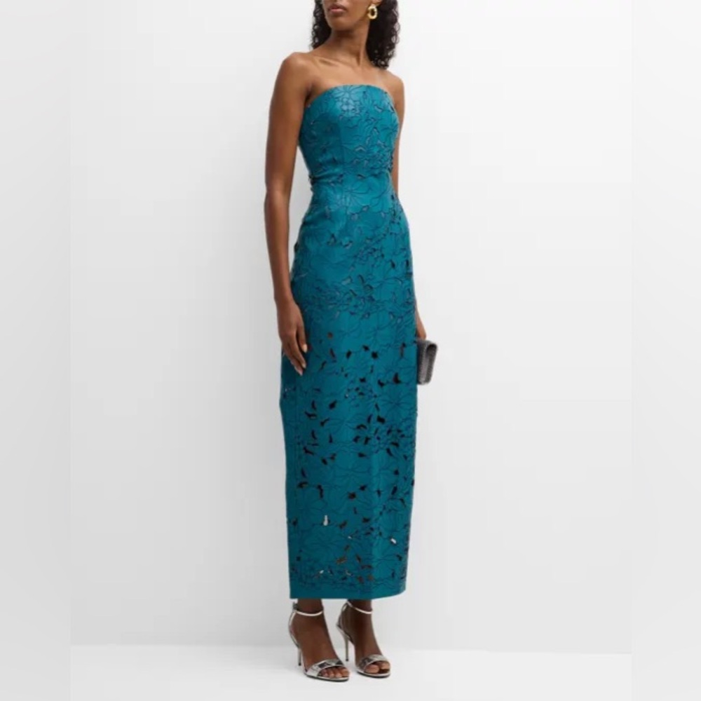 ‼️‼️Price Firm‼️‼️ Cult Gaia Raylene Strapless Cutout Embroidered Gown Size 10 - Picture 6 of 15